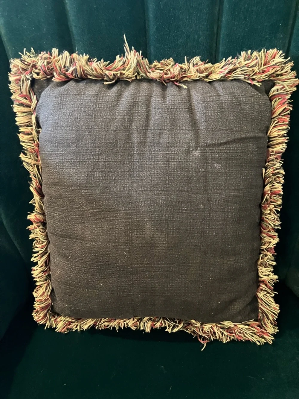Vintage Needlepoint Woodland Animals Tapestry Accent Pillow